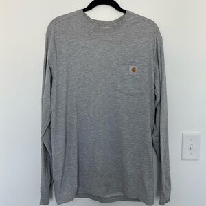 Carhartt Men's Long Sleeve, Grey - Size M